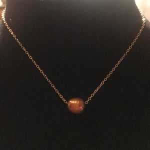 Chocolate freshwater pearl necklace